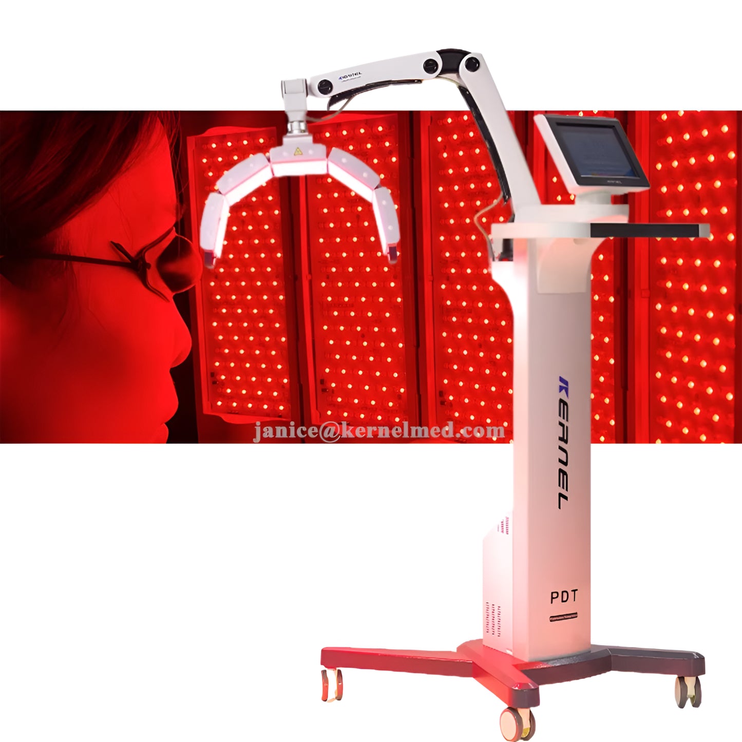 KN-7000A PDT LED Light Therapy Machine – 1820 LED Multi-Wavelength Standing Panel with Touchscreen
