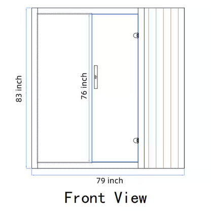 Canadian Hemlock Indoor Wet/Dry 4-Person Electric Sauna with LED Lights and 4.5Kw ETL Certified Heater